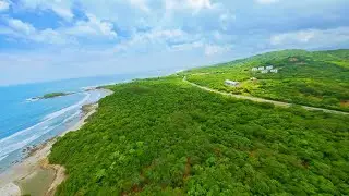 Flying inside the Surf Ranch Resort in Popoyo, Nicaragua