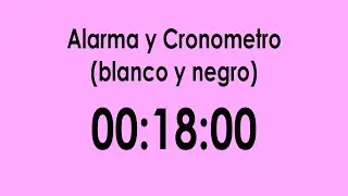Cronómetro y Alarma ⏳ 18 Minuto en Blanco y Rosa ⚪🌸