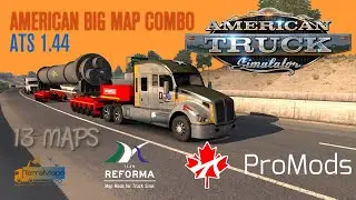 The first ATS 1.45 Map Combo with Promods Canada, C2C, Carribean, Pacific, Canadream - Setup Guide