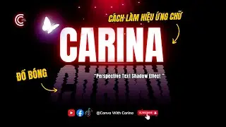 Perspective Text Shadow Effect  | CanvaWithCarina | Text Effect Canva | Hiệu ứng chữ tr&ecirc;n Canva