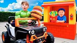 La journ&eacute;e d'Adam au fast-food &ndash; Histoires dr&ocirc;les pour enfants