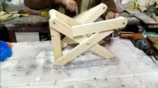 ازاى تعمل كرسى خشب بيتفتح ويتقفل ويتحول شنطه