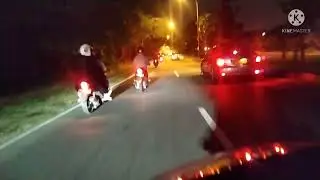 Suasana jalan Punggur - Kepri mall di malam hari
