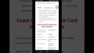 Coast Guard Assistant Commandant AC Admit Card 2022 - thesarkariresults.com.co