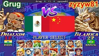 Hyper Street Fighter II: The Anniversary Edition - Grug vs zyzyw81
