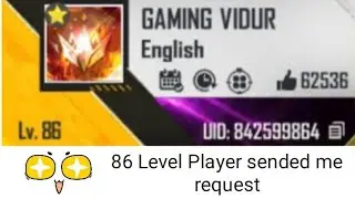 86 Level Player sended me request || Monster Gamer || Free Fire ||