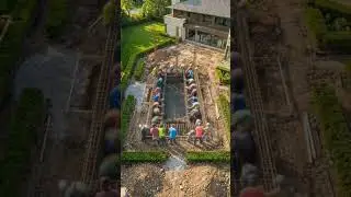 Building a luxury pool in backyard #poolconstruction