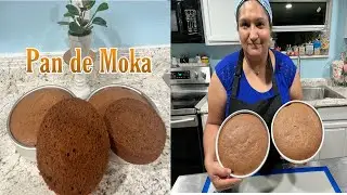 Receta de pan de moka esponjoso especial para tres leches ￼“8 pulgadas