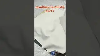 Headliner install with adhesive part 2 on a 1998-2002 Toyota Corolla #toyotacorolla #headliner #diy