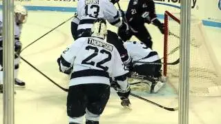 Matt Skoff game action and save against UCONN