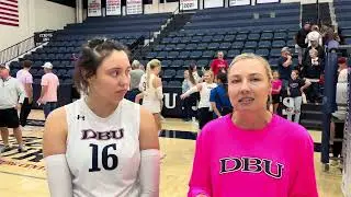 DBU Volleyball's Jordan Fish & Sadie Washburn After 3-0 Win Over Eastern New Mexico