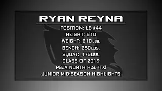 Ryan Reyna LB (Jr. Mid-Season Highlights)