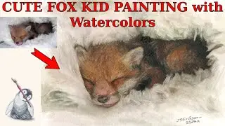 Fox Kid Painting #watercolours #realisticart #foxkid