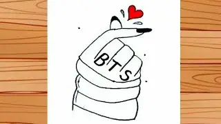How to draw BTS Hand holding heart easily | BTS drawing step by step | Bts drawing for beginners