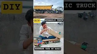 22 Wheels Hydraulic TATA Sigma Truck 😱 | Handmade Cardboard Model | Fully Working 🚛🔥 #shorts #views