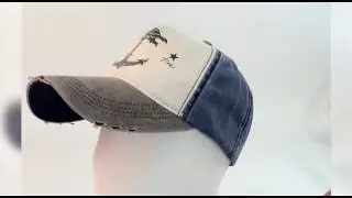 Vintage Cotton Ball Cap Distressed Trucker Dad Hat Strapback