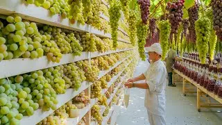 Grapes Farming | Grow, Harvest & Processing Fruits In Factory | Agriculture Production Technology