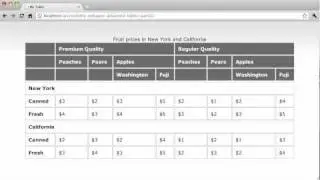 Accessibility: Web Apps: Tables: Part 2