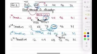 Insertion Sort Step-by-Step: Solving an Example Explained || Example 1 of Insertion Sort ||