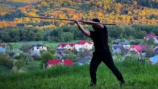 Bo Staff Two-Handed Figure-8 Flow | Forward & Backward Spins with Side Switches