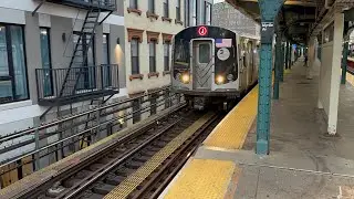 R160/R179 (J)(M) train action at Myrtle Ave-Broadway (BMT Jamaica Line