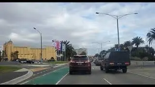 Driving from Beach Street, Port Melbourne to Marine Parade, Elwood, Victoria, Australia
