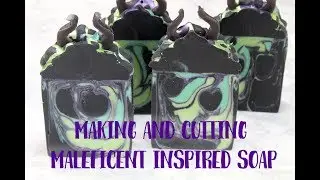 Making and Cutting Maleficent Inspired Soap