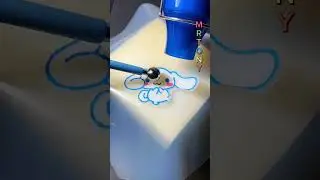 Cinnamoroll Sanrio shrink plastic cute charm #shortvideo #cinnamoroll #sanrio #shrinkplastic #charm