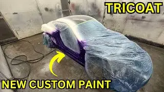 REBUILDING WRECKED PORSCHE CAYMAN NEW PAINT COLOR