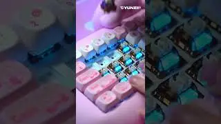Unboxing YUNZII C68 cat keyboard, Cocoa Cream Switch #desksetup #gamingkeyboard #customkeyboard