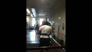 Sparring at the aaron davis boxing gym