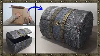 КОРОБКА Идея КОРОБКИ из картона | Стилизованный сундук своими руками