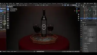 Blender 3D - Red Wine Cocktail Kit - Product Modeling