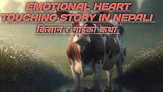 short emotional story in Nepali about one farmer and his cow