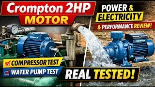 Crompton 2HP Compressor Motor Review | Crompton 2HP Water Pump | 2hp motor compressor 