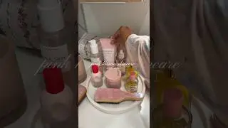 pink Korean skincare🎀 #skincare #routine #koreanskincare #selfcareroutine #kbeauty #aesthetic