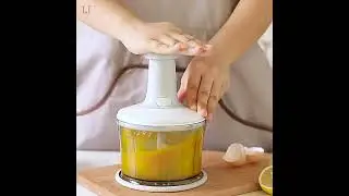 4 in 1 Manual Push Chopper with 4 Sharp Stainless Steel Blades