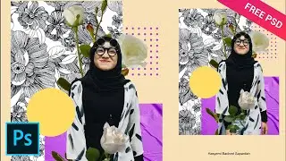Hijab White Rose Style Zeka Design - Tutorial Photoshop 2020