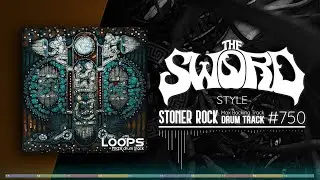 Stoner Rock Drum Track / The Sword Style / 90 bpm