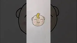 Baby Face Easy Drawing For Kids #baby #face #kidstvforfun #trending #shorts #viralshorts #drawing