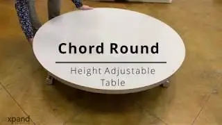 Chord Round Height Adjustable Table - Coffee Dinner Adaptable