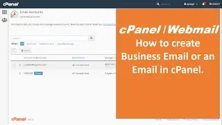 How to create Business Email or an Email in cPanel