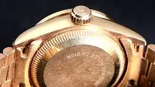 經典名牌時尚精品 80年代 瑞士 勞力士 Rolex 69158 Oyster Perpetual Datejust 原裝鑽石 自動上鍊 K金女錶(九成新) 盒另配