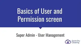 Super Admin - User Management: Understanding the Basics of User and Permission screen