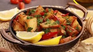 Spicy Lebanese Potato Perfection: A Flavorful Mediterranean Delight (ASMR)