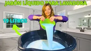 🧼JABÓN LÍQUIDO Casero para LAVADORA🫧| 19LTS Menos de 4$USD🤑