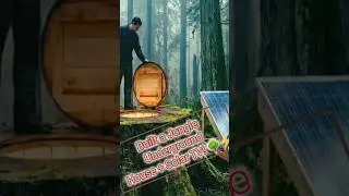 How to Underground Jungle House with Solar ⚡| Watching TV in the Wild#viral #shorts #woodworking#