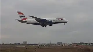 British Airways Airbus A380 at DFW Airport. December 22nd, 2023 G-XLEC.