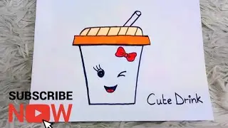 Easy cute drink drawing +colouring [Step by Step] @monizelegance7504 #easydrawing #drawing #art