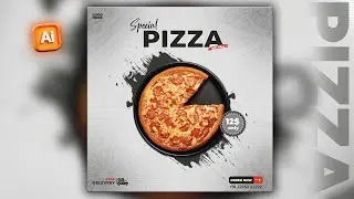 Illustrator CC Tutorial | Social Media  Pizza 🍕 Poster Design
